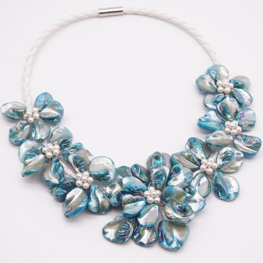 Boucles d'oreilles en métal et maille pour femme