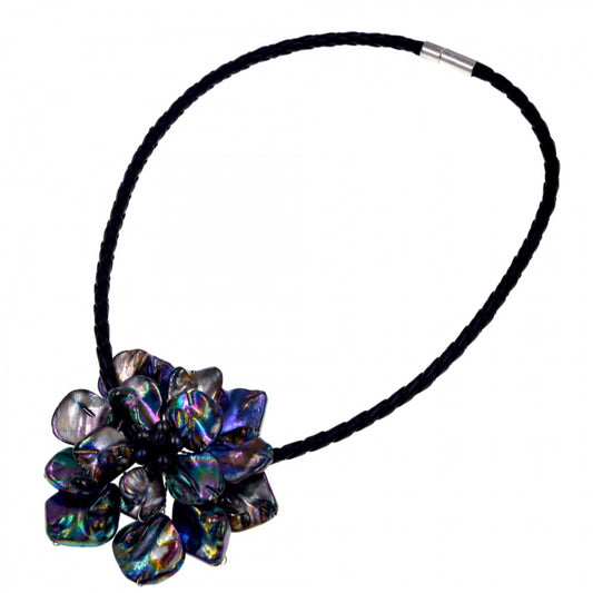 Boucles d'oreilles en métal et maille pour femme