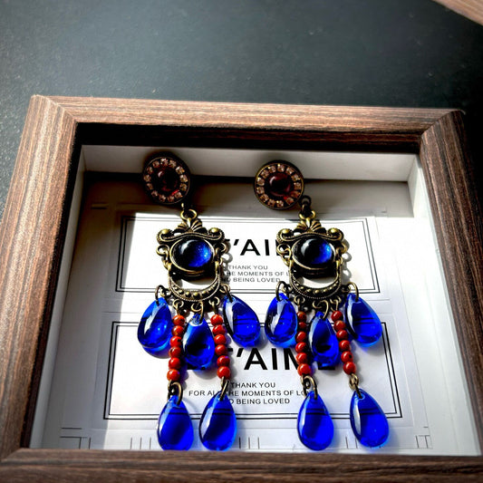 Boucles d'oreilles vintage plaquées or pour femme