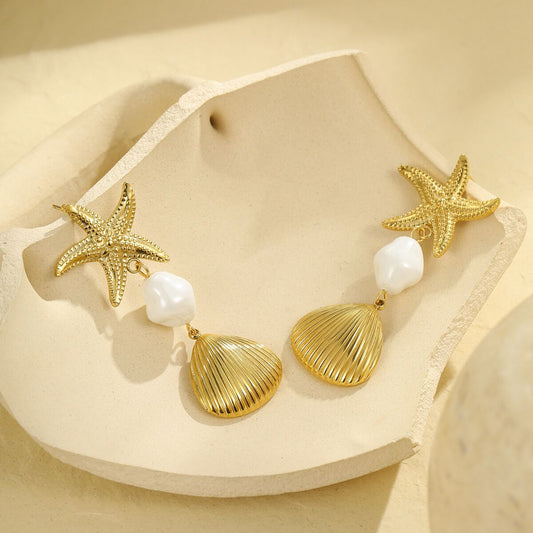 Boucles d'oreilles vintage plaquées or pour femme