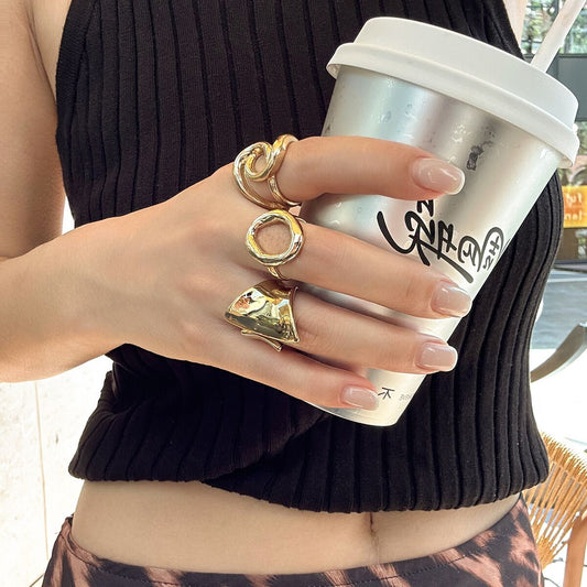 Boucles d'oreilles en métal et maille pour femme