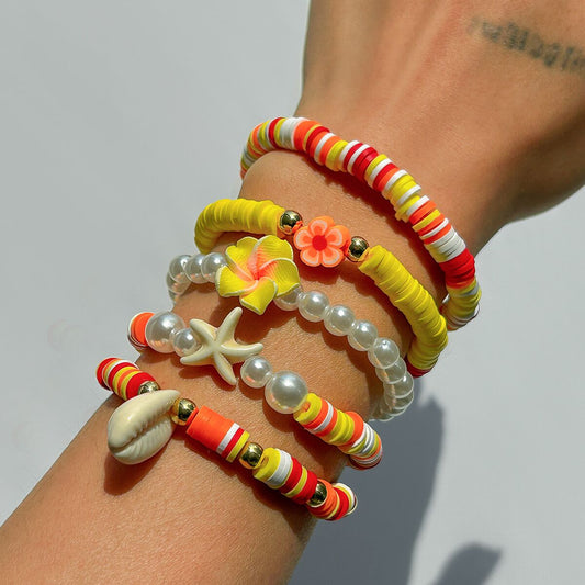 Boucles d'oreilles en métal et maille pour femme