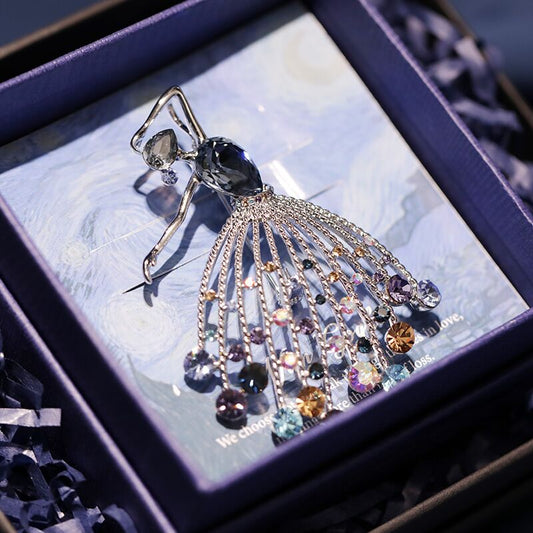 Boucles d'oreilles en métal et maille pour femme