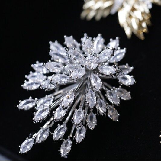 Boucles d'oreilles en métal et maille pour femme