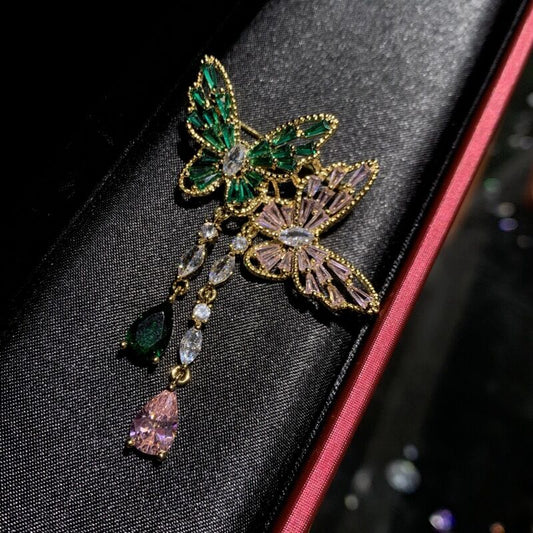 Boucles d'oreilles en métal et maille pour femme