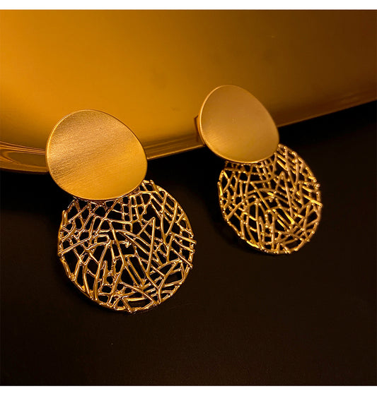 Mesh Metal Earrings Woman Earrings