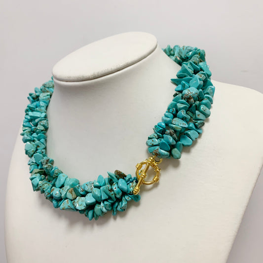 Turquoise Woman Collarbone Necklace