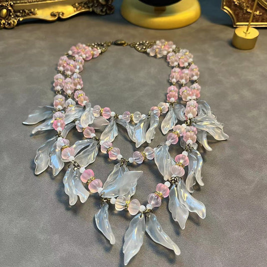 Boucles d'oreilles en métal et maille pour femme