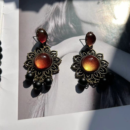 Colored Glaze Liquorice Red Woman Necklace