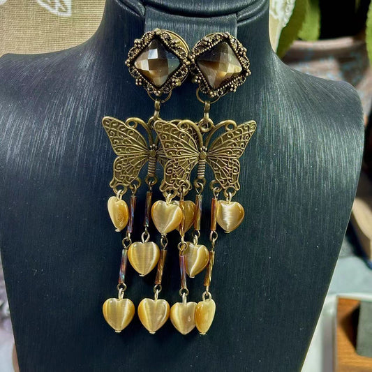 Vintage Damen vergoldete Ohrringe