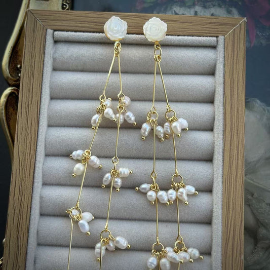 Vintage Damen vergoldete Ohrringe