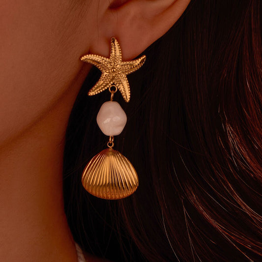 Boucles d'oreilles vintage plaquées or pour femme