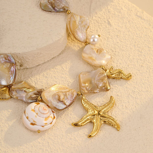 Shell Baroque Beach Woman Necklace