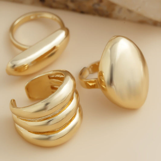 Boucles d'oreilles en métal et maille pour femme