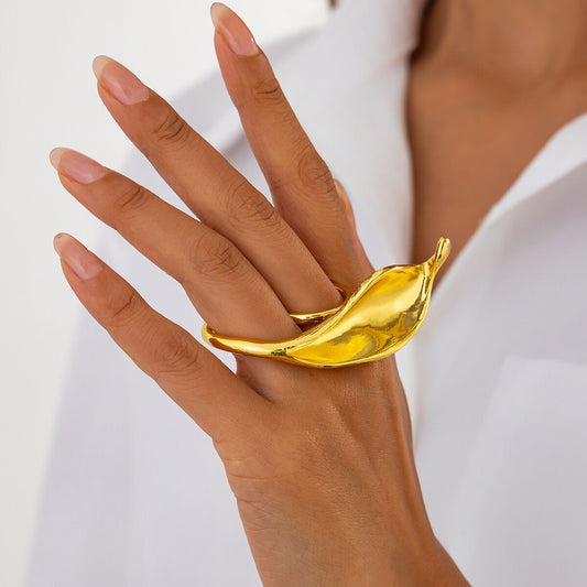 Boucles d'oreilles en métal et maille pour femme