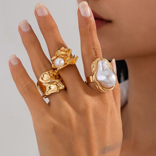 Boucles d'oreilles en métal et maille pour femme