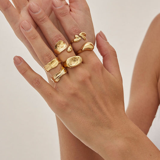 Boucles d'oreilles en métal et maille pour femme