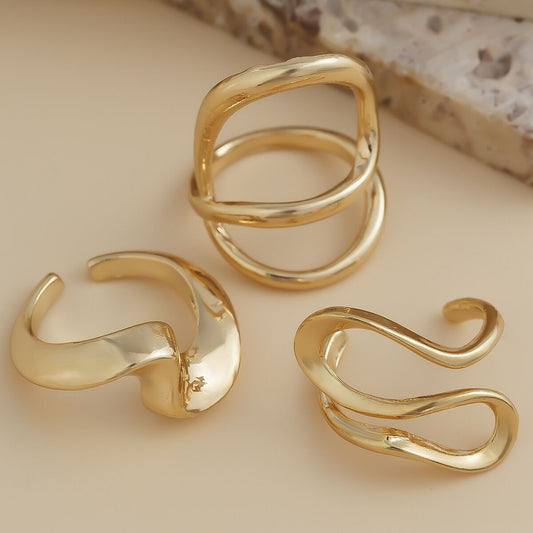 Boucles d'oreilles en métal et maille pour femme