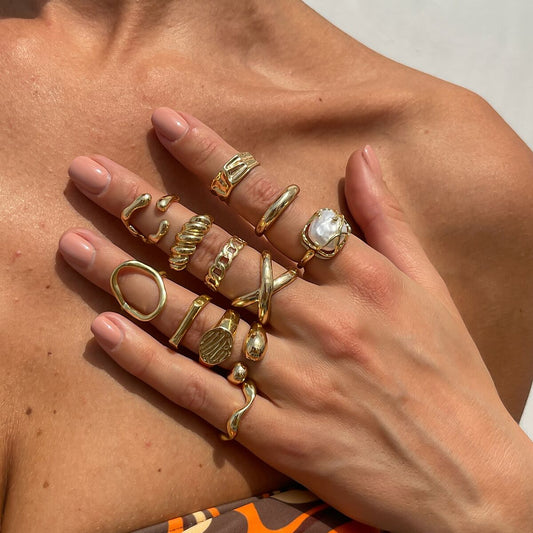 Boucles d'oreilles en métal et maille pour femme