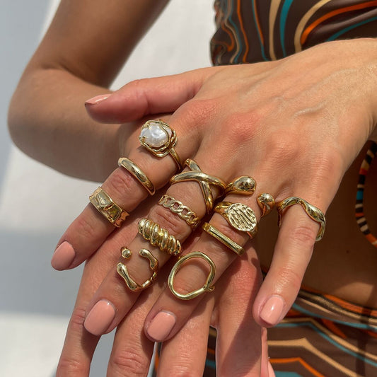 Boucles d'oreilles en métal et maille pour femme