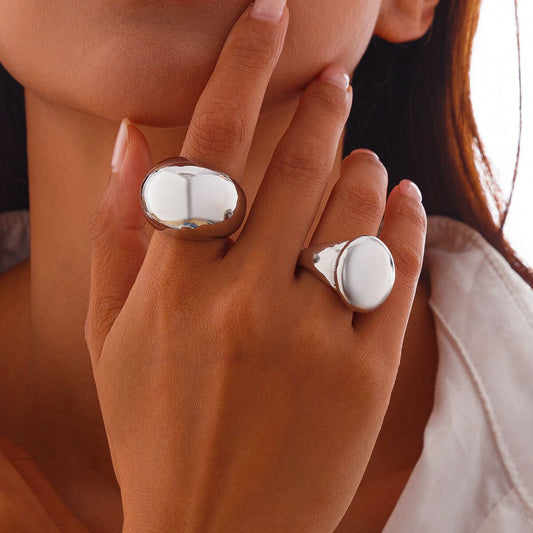 Boucles d'oreilles en métal et maille pour femme