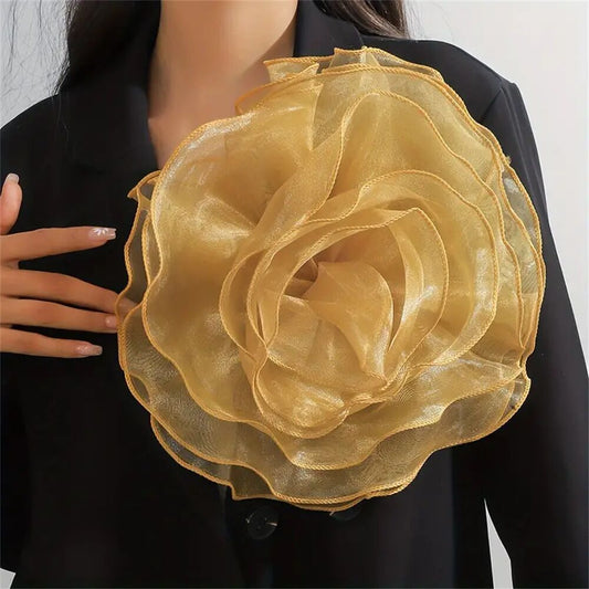 Boucles d'oreilles en métal et maille pour femme