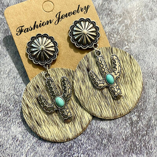 Boucles d'oreilles vintage plaquées or pour femme