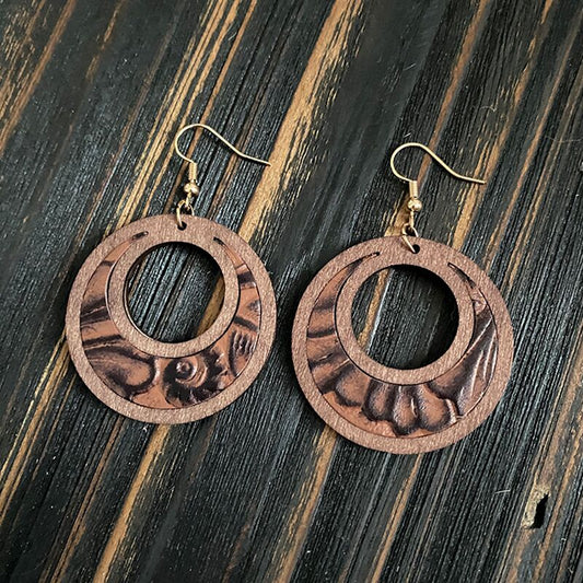 Boucles d'oreilles vintage plaquées or pour femme