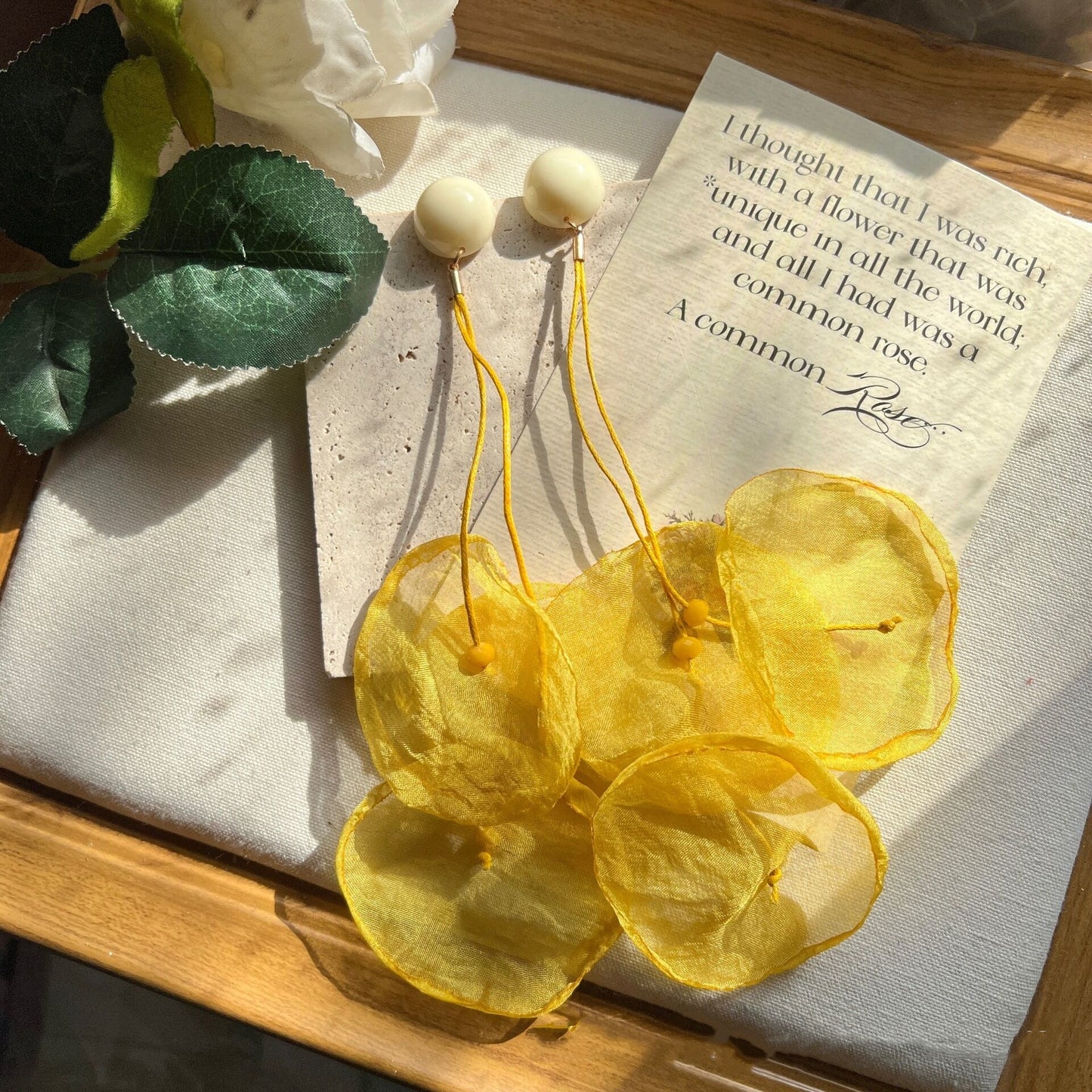 Yellow Floral Earring