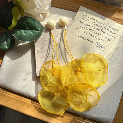 Yellow Floral Earring