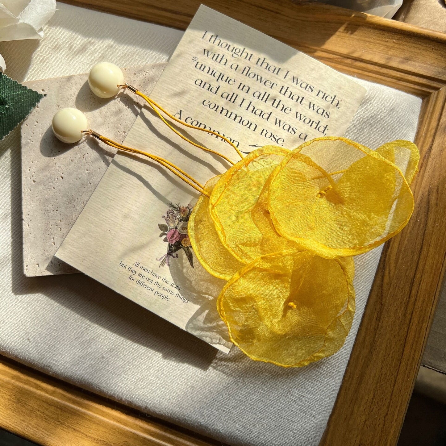 Yellow Floral Earring