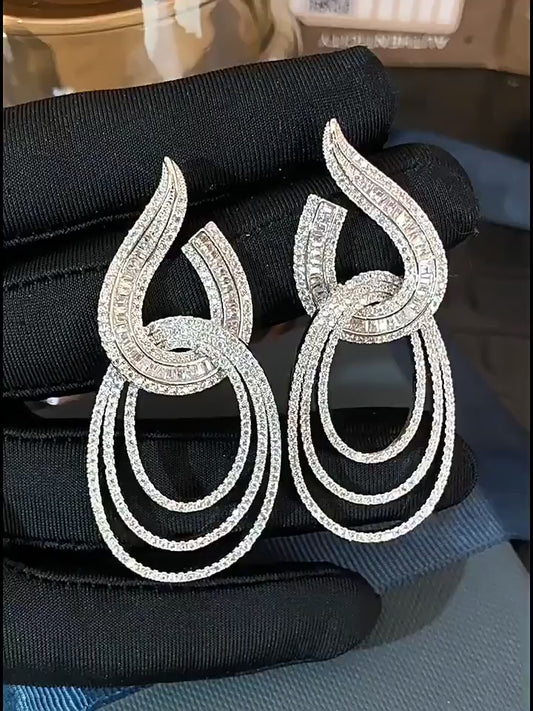 Vintage Damen vergoldete Ohrringe