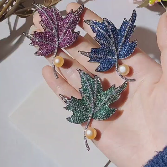 Boucles d'oreilles en métal et maille pour femme