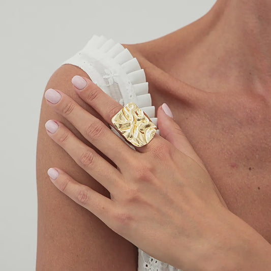 Boucles d'oreilles en métal et maille pour femme