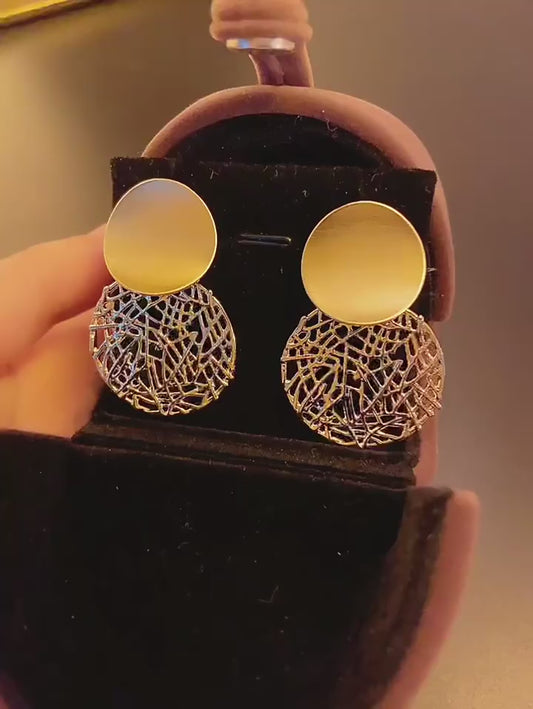 Mesh Metal Earrings Woman Earrings