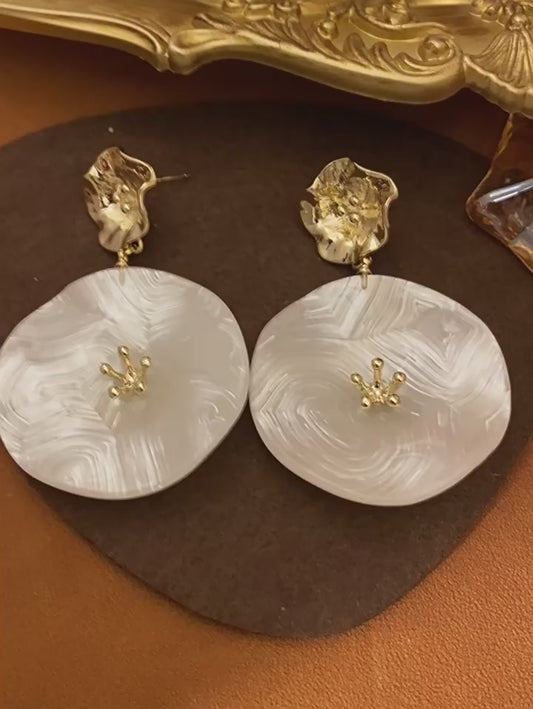 Flowers Round Earrings Woman Earrings